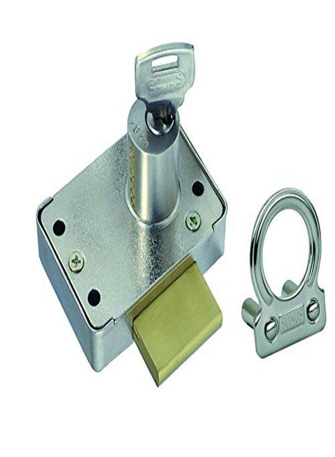 Bonus CB-45 Cupboard Lock (Size-23MM) (with Security Plate)(Material-Mild Steel)(Silver Colour)(Nickel Finish) - Image 1